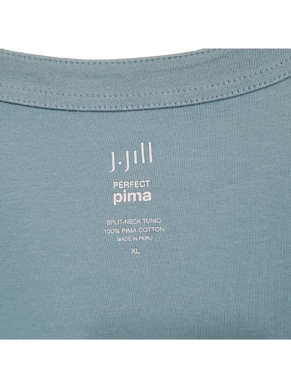 J Jill Size XL Perfect Pima Split Neck Tunic Top Soft Cotton Long Sleeve Casual - Picture 6 of 8